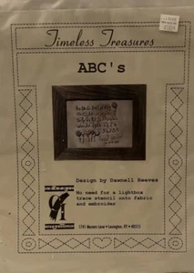 Timeless Treasures Stitchery Quilt Embroidery Sewing Template ABC’s - Picture 1 of 2