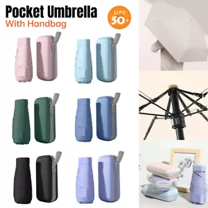 Portable Compact Five-Fold Umbrella UV Sun Protection Travel Manual Umbrella AU - Picture 1 of 27
