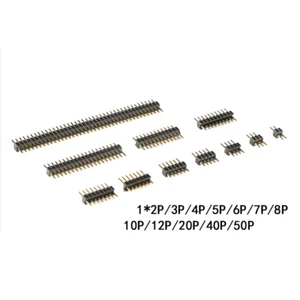 1.27mm Pitch Male Pins Socket 2-50 Pin Header Single Row PCB Connector Headers - Picture 1 of 5