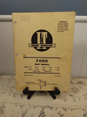 VINTAGE I&T SHOP SERVICE Manual, FORD  501, 600, 601,  700, 701, 800,+,  FO-20 - Image 1 of 4