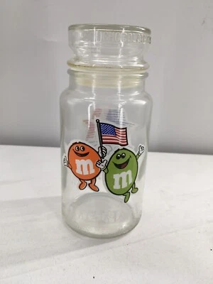 Vintage 1983 M&M's '84 Olympics Glass 8" x 4" Candy Jar - Image 1 of 4