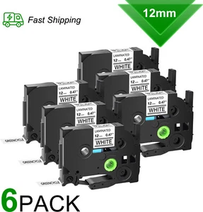 Compatible with Brother 6PK 12MM PT300B TZ TZe 231 TZ231 Black on White Label - Bild 1 von 21