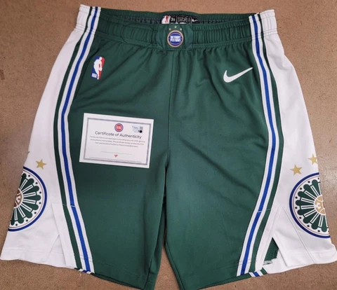 Nike DETROIT PISTONS TEAM ISSUED City Edition Authentic Basketball SHORTS 38 LG Cover
