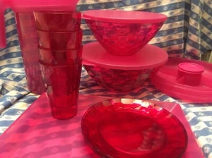 Tupperware Spring Fresh Serving Center Picnic / Party Set - 13pcs $197 value - Picture 1 of 6