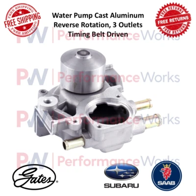 Водяной насос Gates обратный литой алюминий для Saab 9-2X / Subaru Forester & Impreza - Изображение 1 из 4