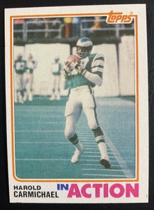 1982 Topps #441 Harold Carmichael "In Action" Philadelphia Eagles EXCELLENT