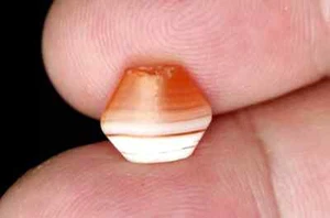 Ancient Indus Valley Banded Carnelian Dzi Bead 10x4mm Rare Gemstone Jewelry - Picture 1 of 4