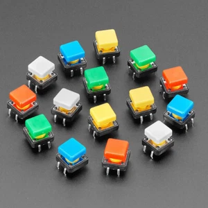 [3DMakerWorld] Colorful 12mm Square Tactile Button Switch Assortment (15 pack) - Picture 1 of 5