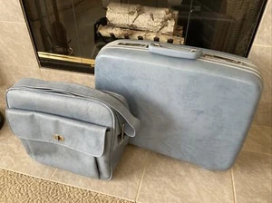 Vintage Set Samsonite Hard Shell Silhouette Suitcase Luggage 20” + Shoulder Bag - Picture 1 of 19