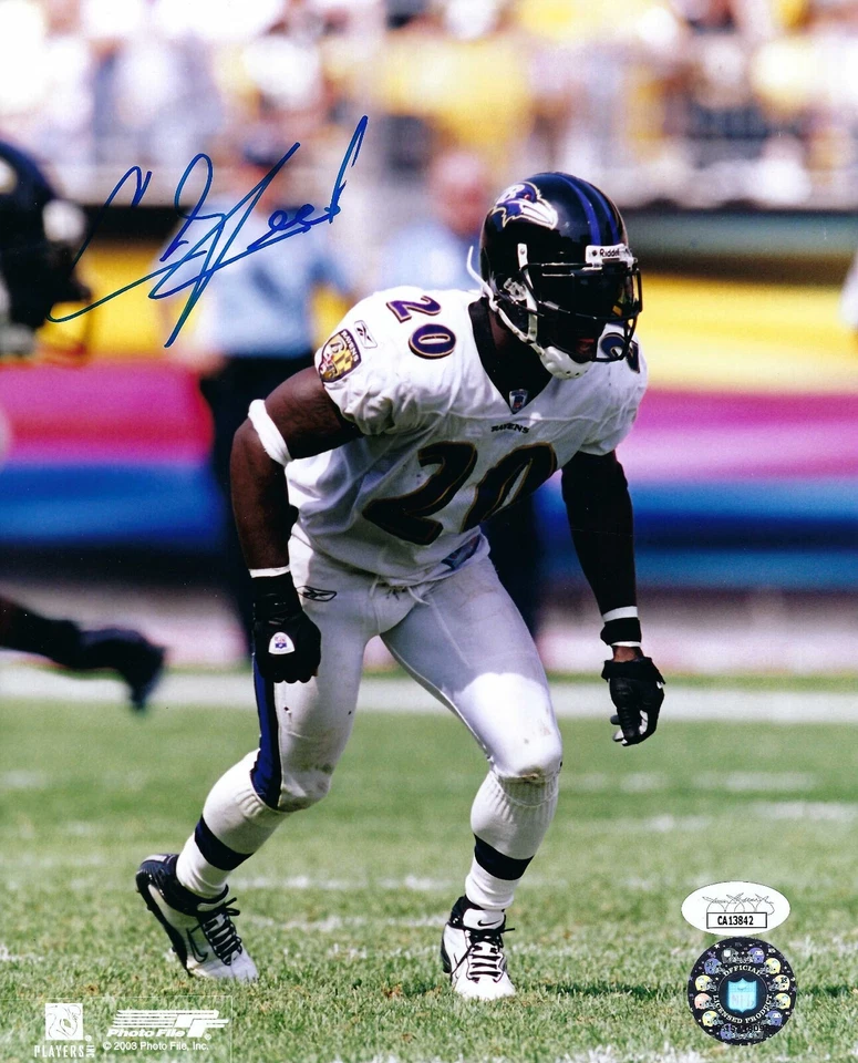 Foto autografiada de Ed Reed 8x10 Baltimore Ravens con certificado de autenticidad JSA Foto 1 de 1