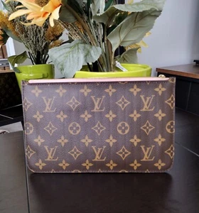 Louis Vuitton Monogram Neverfull MM GM Pouch Pochette Pink Interior  - Picture 1 of 13