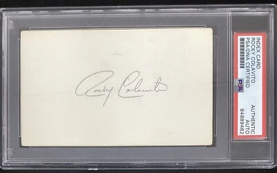 Rocky Colavito￼ Signed Index Card Baseball Autograph Cleveland Indians PSA/DNA - Image 1 of 2