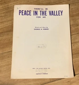 There'll Be Peace In The Valley For Me - Thomas A. Dorsey- Sheet Music (1966) - Picture 1 of 4