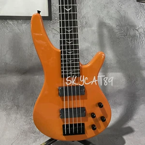 SR1305 5 Strings Orange Color Electric Bass Guitar Basswood Body Black Hardware - Picture 1 of 9