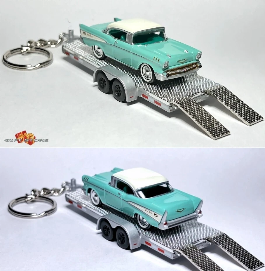 🎁🎁HTF RARE KEYCHAIN LOT 57 CHEVY + TRAILER HAULER CUSTOM Ltd Ed GREAT GIFT🎁🎁 - Image 1 of 4