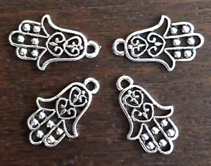 *SALE* 48 x Tibetan Bali Hamsa Hand of Fatima Charm Bead 22.5mm x 14mm (SB22) - Picture 1 of 1
