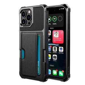 For iPhone 16 15 Pro Max/14/13/12 Rugged Shockproof Back Wallet Card Holder Case - Picture 1 of 14