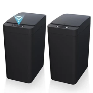 2Pack Bathroom Small Trash Can with Lid, 2.2 Gallon Touchless Automatic Garbage - Picture 1 of 12