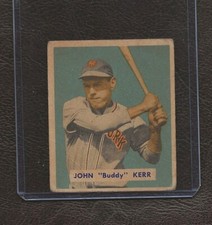 1949 Bowman Baseball Card #186 John Kerr, New York Giants, High #, Good!