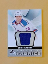 2012-13 SP Game Used Authentic Fabrics #AF-CK Chris Kreider RC New York Rangers 