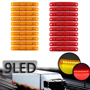 20x LED Side Marker Amber Red Lights Clearance Light Truck Trailer RV Waterproof - Foto 1 di 11