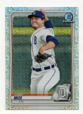 2020 Bowman Chrome Casey Mize Mojo Refractor Card - Image 1 of 2