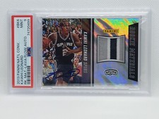 KAWHI LEONARD 2013 Panini National Rookie RC Lava Flow Jersey Patch Auto PSA 9 M