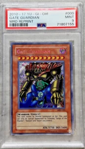 Yugioh Gate Guardian Secret Rare PSA 9 Mint, Metal Raiders Reprint MRD-000, 2010 - Picture 1 of 4