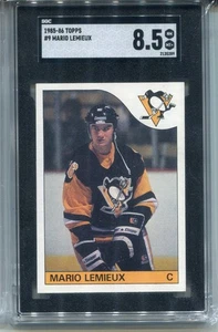 1985 Topps Mario Lemieux Rookie Card SGC 8.5 NM MINT+ Graded Hockey #9 - Picture 1 of 6