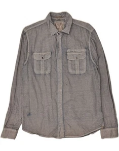 GUESS Mens Dillon Slim Fit Shirt Medium Blue Lyocell AP13 - Picture 1 of 3