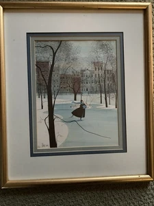P. Buckley Moss Litho Print Signed 633/1000 Public Gardens & Beacon St Boston - Picture 1 of 9