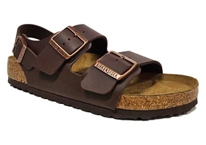 Birkenstock Milano Sandals Womens Brown Triple Strap Sandals - Picture 1 of 1