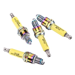 `4Pcs Spark Plugs For Motorcycle Scooter ATV Dirt Bike A7TC - Picture 1 of 12