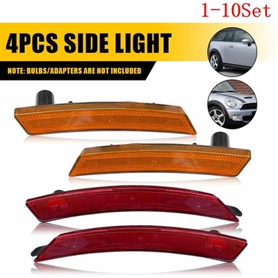 Front Amber & Rear Red Side Marker Lights For 07-16 MINI R55 R56 R58 R60 1-10Set - Image 1 of 4