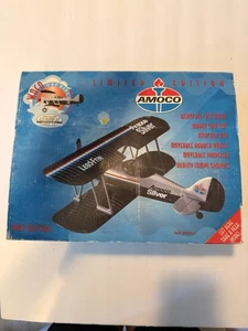 Gearbox Amoco Ultimate Waco UBF Biplane Die-Cast Metal Coin Bank NIB - Picture 1 of 8