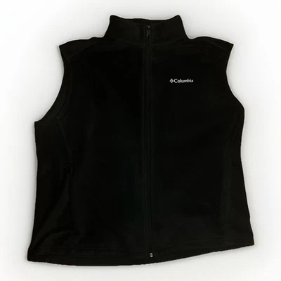 Columbia Hombres 2XL Cremallera Completa Vellón Chaleco Bolsillos Negro Exterior Senderismo Clásico Foto 1 de 4