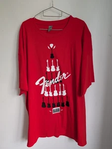 T-shirt manica corta in jersey rosso Fender taglia 3XL (T36) - Foto 1 di 9
