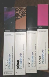 4 boxes Cricut Infusible Ink Transfer Sheets 12"x12" Black Leopard Pink Galaxy - Picture 1 of 2