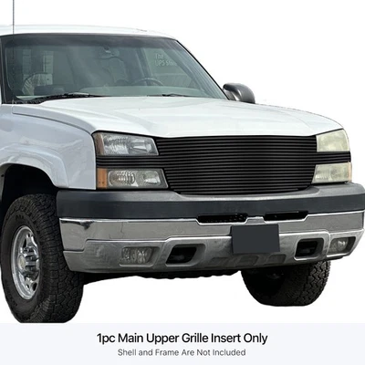APS Stainless Billet Grille Black 05-06 Silverado 2500/3500 GR03HFH18J - Image 1 of 3