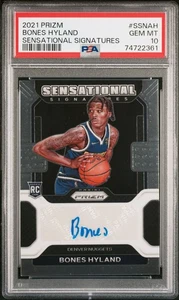 2021 Panini Prizm Sensational Signatures Bones Hyland #SSNAH PSA 10 - Picture 1 of 2
