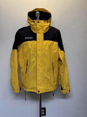 Columbia Omni Tech Titanium Jacket Men's Large Yellow Outdoor Hooded Coat - Image 1 of 4