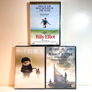BILLY ELLIOT / WHERE THE WILD THINGS ARE / THE PEANUT BUTTER FALCON (DVD) NEW! - Picture 1 of 16