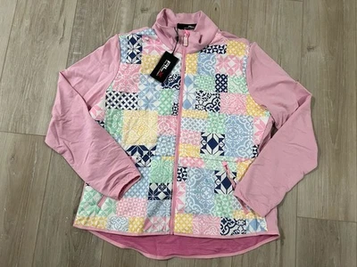 RALPH LAUREN RLX Women’s JACKET PINK/MULTI FLORAL PRINT Golf XL NEW - Image 1 of 4
