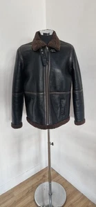 Les Coyotes De Paris aviator jacket 10-12 black Sacha sherpa faux leather pilot  - Picture 1 of 10