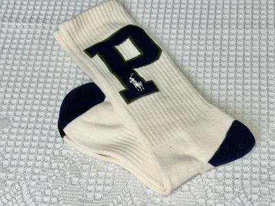 AUTÉNTICOS CALCETINES POLO MEZCLA ALGODÓN ACANALADO RALPH LAUREN ~ BLANCO ROTO ~ PARA HOMBRES 10-13 Foto 1 de 3