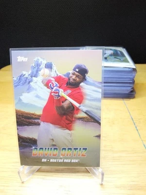 2023 Topps X Bob Ross The Joy of Baseball Peaks of Power David Ortiz #PK-5 HOF - Image 1 of 2