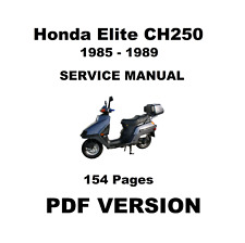 Honda Elite CH250 1985 - 1989 (85 - 89) Service Repair Maintenance Manual - PDF