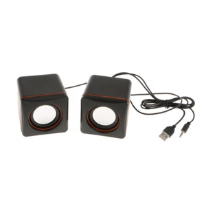 Mini Verkabelt USB Lautsprecher Stereoton 3.5mm Speaker für Desktop - Afbeelding 1 van 8