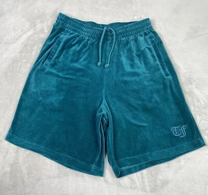 Pantalones Cortos de Terciopelo Teddy Fresh Checked Out Verde Para Hombre Pequeños Bolsillos con Cordón Suave - Imagen 1 de 16