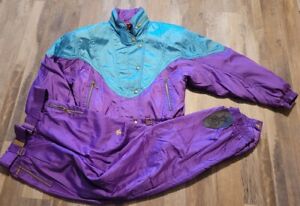 Descente Ski Snow Suit Coat Jacket Pants Womens 8 Purple Rare 28 Pants 2 Piece